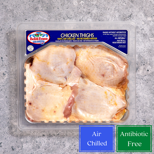 Bell & Evans Chicken Thighs - bone in, skin on - Casanova Meats