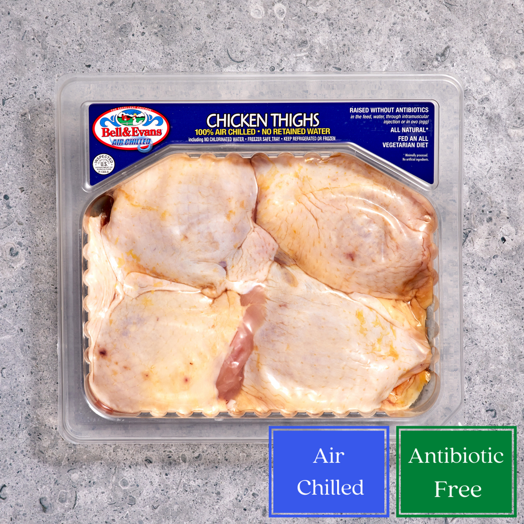 Bell & Evans Chicken Thighs - bone in, skin on - Casanova Meats